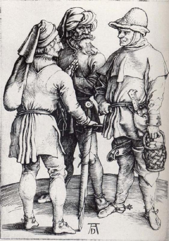 Albrecht Durer Three Peasants in conver-sation